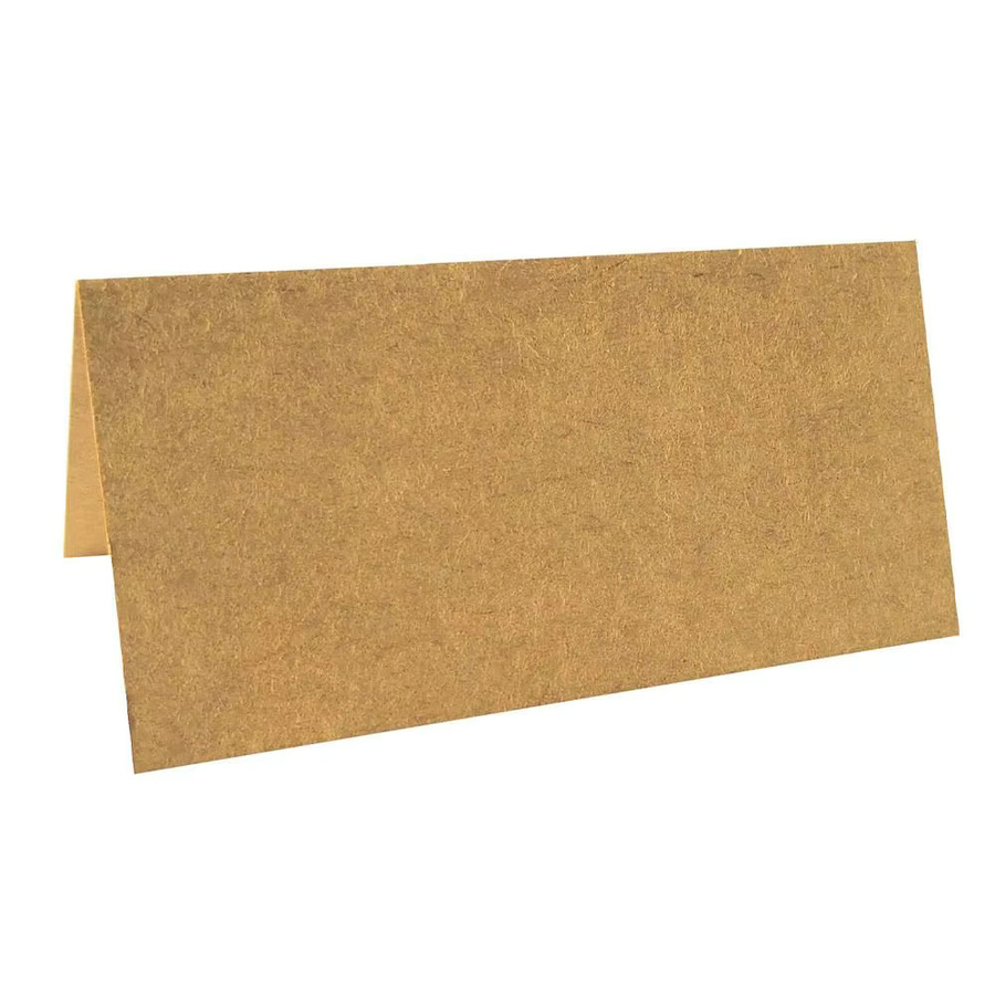 10 Stück Vintage Blanko-Tischkarten aus Kraftpapier in Braun und Gelb für Hochzeiten und Jubiläen - Bild 1