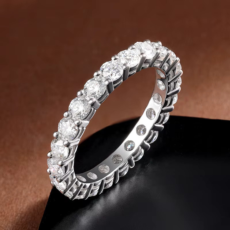 KNOBSPIN Moissanit-Ring, 925 Silber, Weiß, Unisex - Bild 4