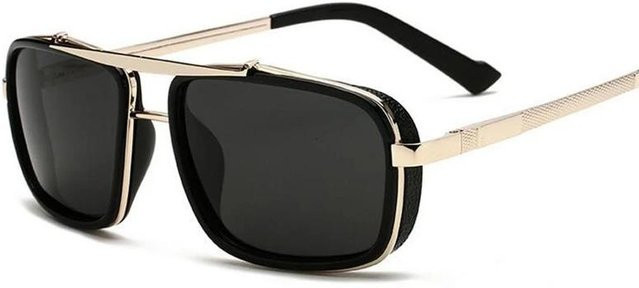Yiran Korrektions-Sonnenbrille Herren, Vollrand, Quadratisch, Grau/Schwarz - Bild 1