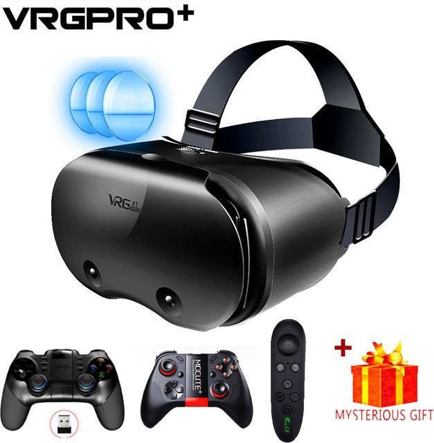 AyeBeau 3D Virtual Reality VR-Brille für iPhone und Android Smartphones in Schwarz mit echten Linsen - Bild 1