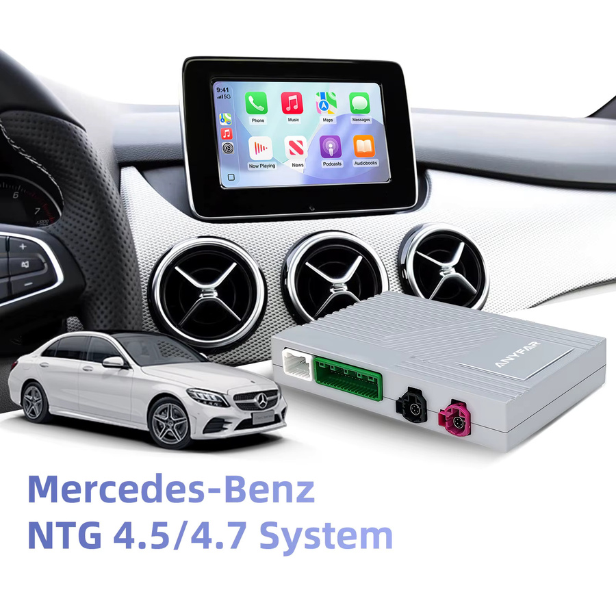 LEXXSON Drahtlose CarPlay und Android Auto Retrofit Kit Decoder Box für Mercedes Benz NTG 4,5 und 4,7 COMAND System (2011-2015) mit Bluetooth und Wi-Fi - Bild 3