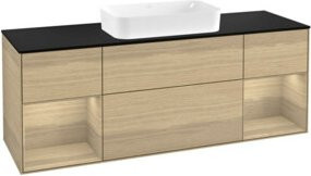 V&B Waschtischunterschrank Finion mit Wandbeleuchtung, Breite: 160 cm, Höhe: 50,1 cm, Tiefe: 50,1 cm - Bild 1