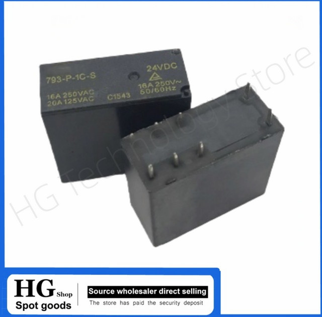 5 Stück 793-P-1C-S 001 Relais 24 VDC 8 Pins in Schwarz - Bild 1