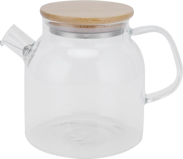 Hitzebeständige Glasteekanne von CosyHome in Transparent mit 600 ml Fassungsvermögen aus Glas, Edelstahl und Bambus - Bild 1
