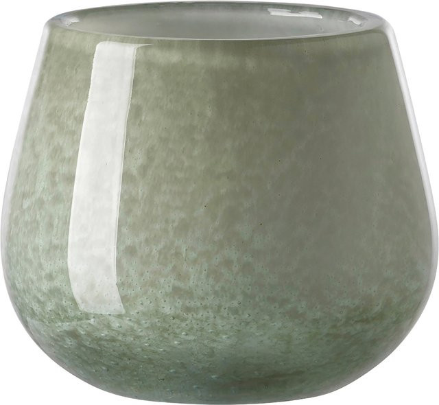 Glasvase Windlicht Marly von Fink Living in Hellgrün, H 11 cm, B 13,5 cm - Bild 1