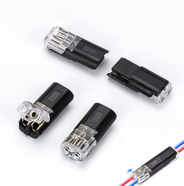D2 Dual Line Interlocking abnehmbare LED Strip Connector in Schwarz mit warmweißem Licht aus Kunststoff ohne Löten und Abisolieren - Bild 1