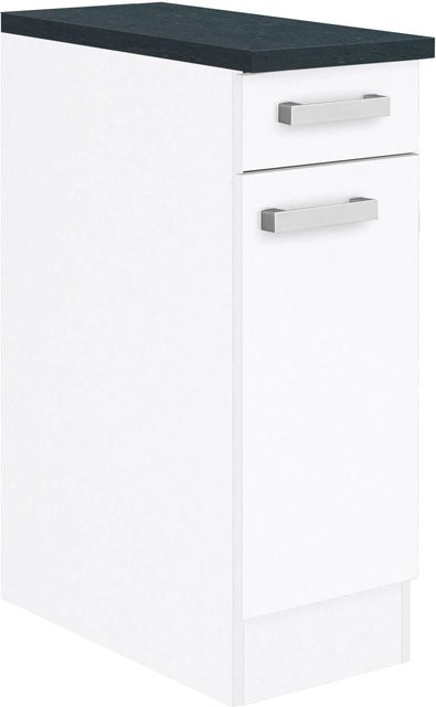 Optifit Küchen-Unterschrank Salo214 in Weiß mit matter Feinstruktur, B/T/H: 30 cm x 60 cm x 84,8 cm - Bild 1