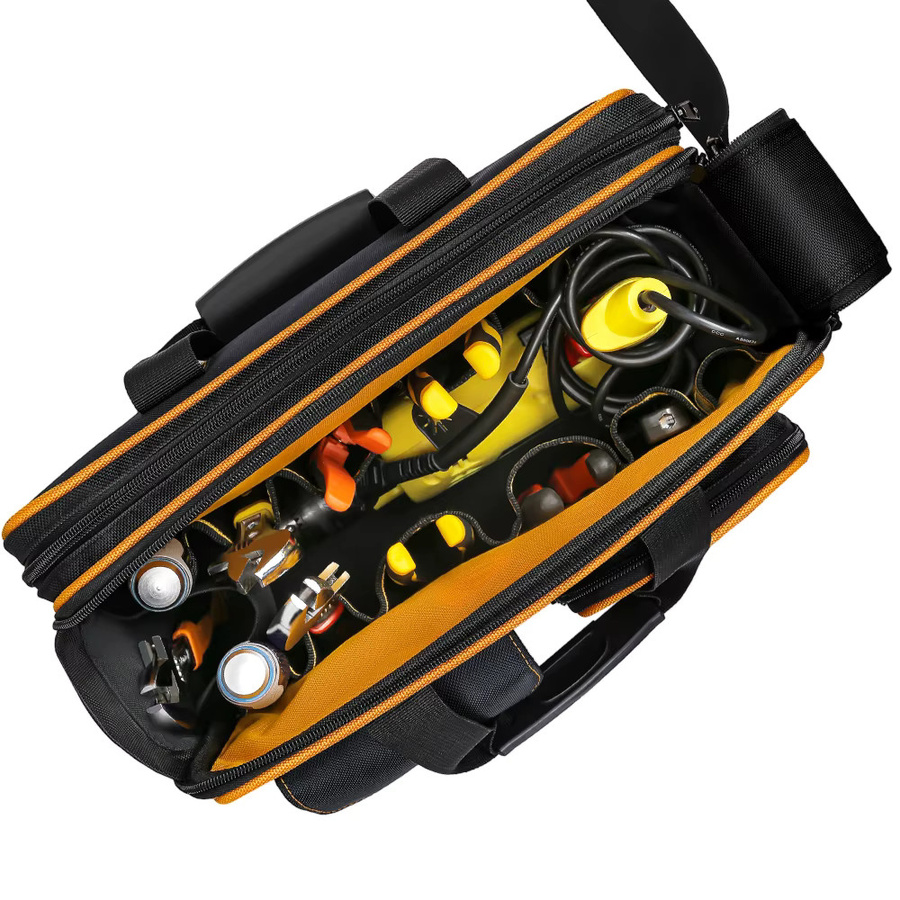Multifunktionale Elektriker-Werkzeugtasche von WINHUNT in Gelb-Schwarz mit großer Kapazität - Bild 4