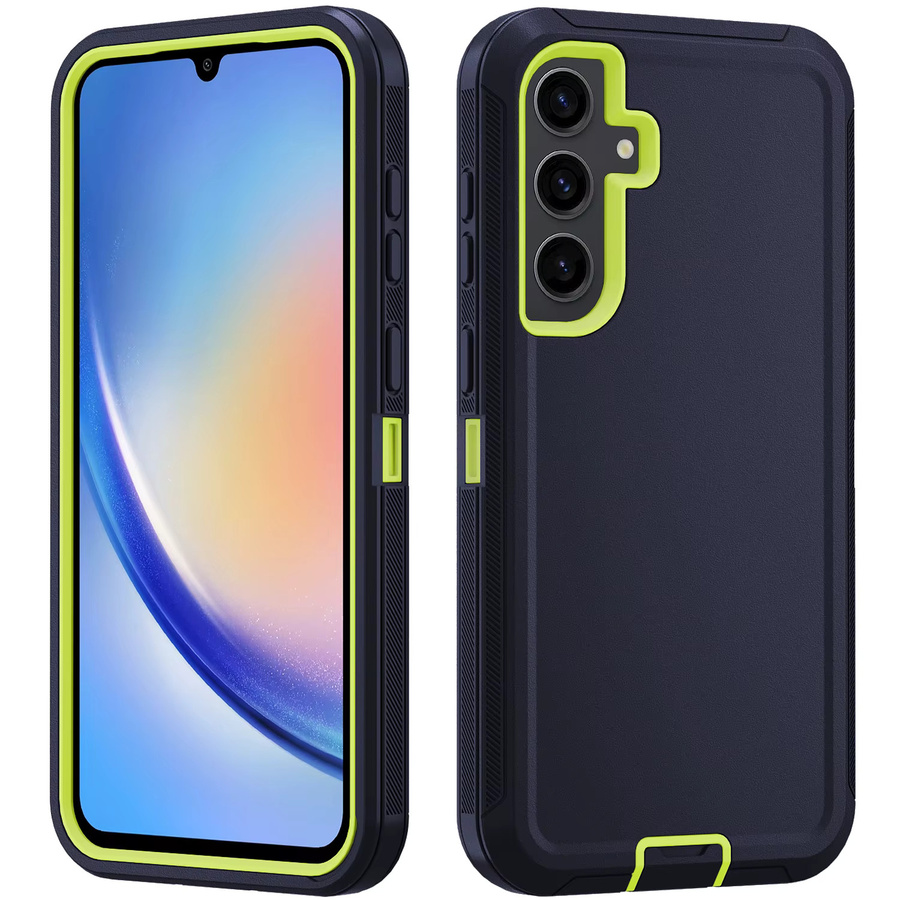 Robuste Armor Defender Schutzhülle für Samsung Galaxy A57 A56 A55 A37 A36 A35 A27 A26 A25 A17 A16 A15 in Blau und Weiß mit Unterstützung für kabelloses Laden von Ott Box Cover - Bild 2