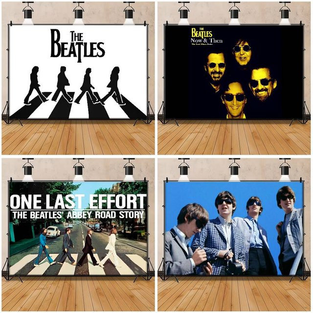 Mesuca The B-Beatles Banner-Hintergrund aus Leinwand in Retro-Optik für Party-Fotografie - Bild 1