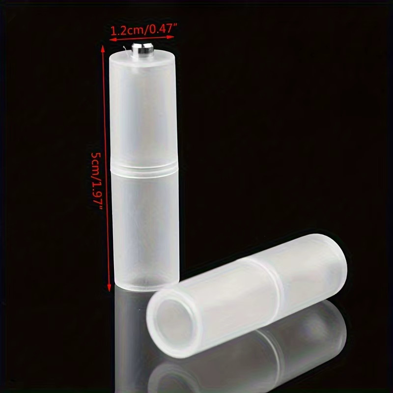 4 Stück Batteriekonverter-Adapter von AAA R03 auf AA LR6 in Transparent - Bild 5