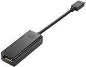 HP Externer Videoadapter USB-C auf DisplayPort in Schwarz für HP Elite Slice G2, Elite x2, Mobile Thin Client mt45 und ZBook 15 G6, 17 G6 - Bild 1