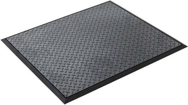 PROREGAL Anti-Ermüdungsmatte mit Diamant-Profil in Schwarz, B: 80 cm, T: 70 cm, H: 1,2 cm - Bild 1