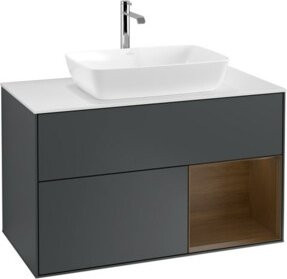 V&B Waschtischunterschrank Finion 100 Wandbeleuchtung in Weiß lackiert B/T/H: 100 x 50,1 x 50,1 cm - Bild 1