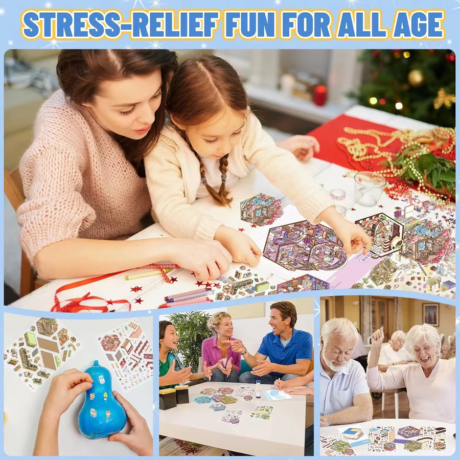 DIY 3D-Szenen Stickerbuch mit bunten Cartoon-Aufklebern für kreatives Scrapbooking und Kinder-Deko aus Papier - Bild 2