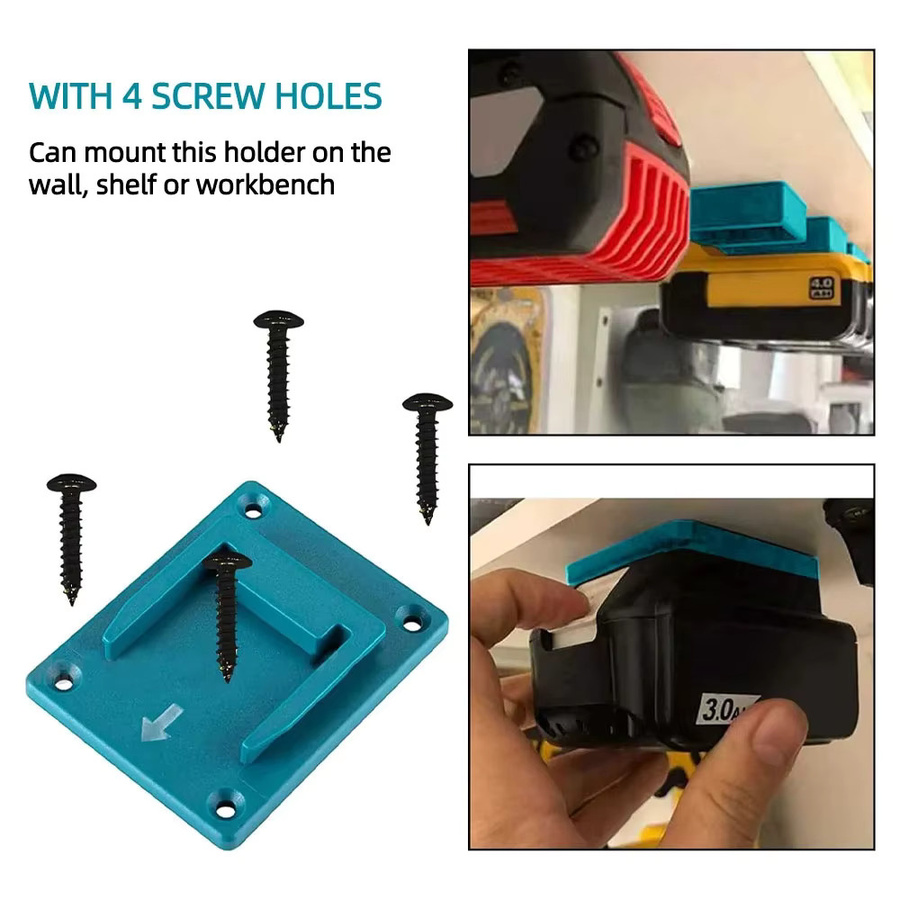 Wandmontierter Werkzeughalter und Batteriehalter für Makita 18V mit Schrauben - Bild 4