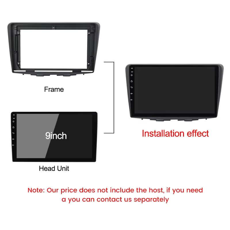 NAVIFANS 9-Zoll Autoradio-Blende für Suzuki Baleno 2015–2018 in Schwarz für GPS MP5 Stereo Android 2 Din Head Unit - Bild 3