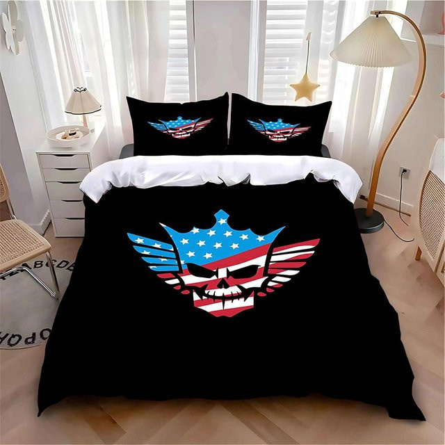 Cody Rhodes American Nightmare Bettwäsche-Set aus Mikrofaser, Schwarz, 3-teilig, B/H: 245 x 210 cm - Bild 1