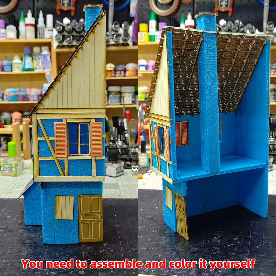 CorMake Architekturmodell-Bausatz Miniatur-Wohnhaus, Maßstabsmodell-Bausatz, 1:32 - Bild 4