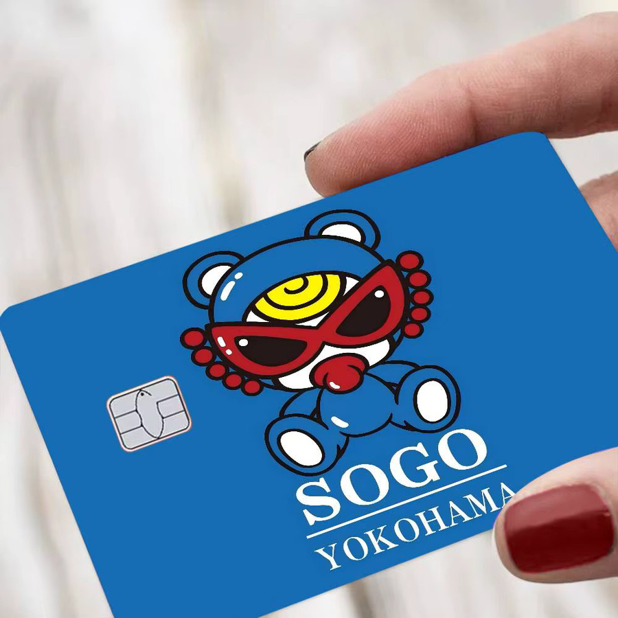 H-Hysteric M-Mini Anime-Mädchen Aufkleber in Blau zum Bekleben von Debit- und Kreditkarten - Bild 4