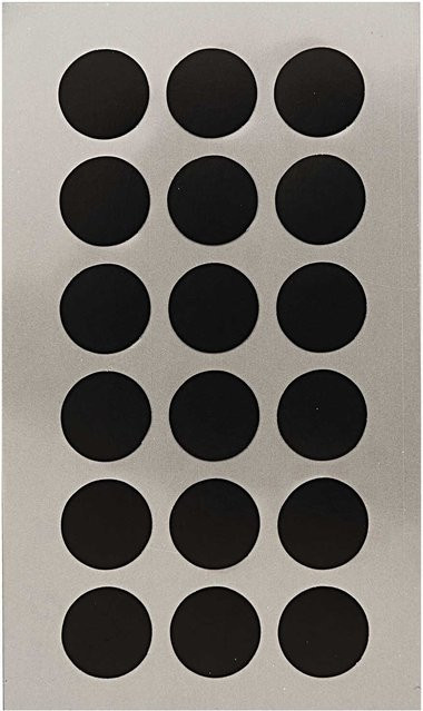 Rico Design Paper Poetry Office Sticker Punkte in Schwarz, 15 mm, 4 Bogen - Bild 1