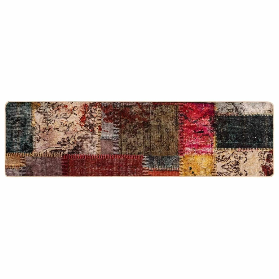 vidaXL Teppichläufer MARSA Patchwork Mehrfarbig, rutschfest und waschbar, B/T: 200 x 50 cm - Bild 2
