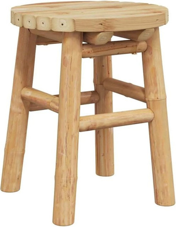vidaXL Hocker Bambus Natur Beige B/T/H: 30 x 30 x 36 cm