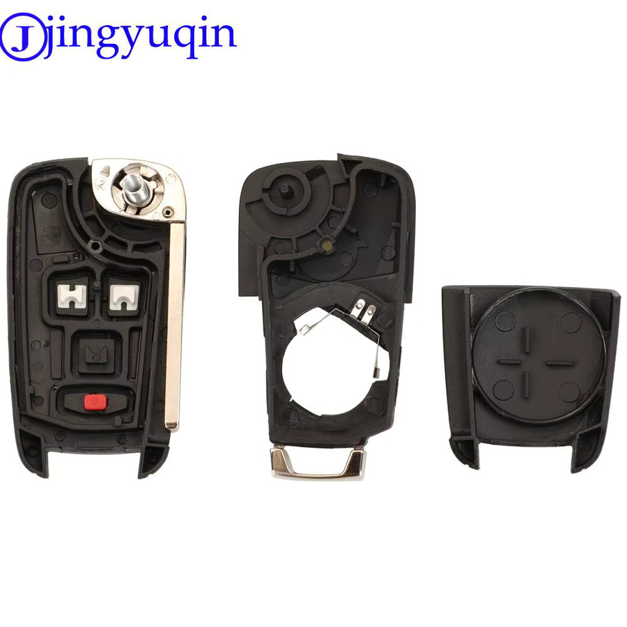 Jingyuqin Flip Folding Remote Autoschlüssel Shell für Chevrolet Cruze Epica Lova Camaro Impala, 2 3 4 5 Tasten, Farbe: Schwarz - Bild 3