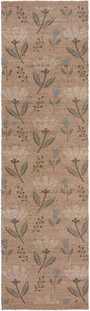 Flair Rugs Kurzflorteppich Arriana in Beige mit floralem und ethnischem Design, Breite: 60 cm, Länge: 230 cm - Bild 1