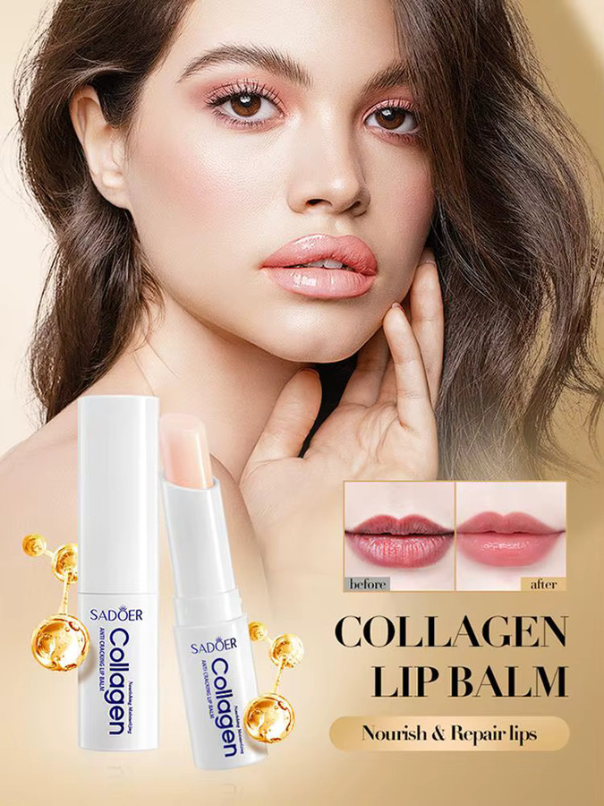 SADOER Lippenbalsam mit Kollagen, glänzend, Unisex - Bild 3