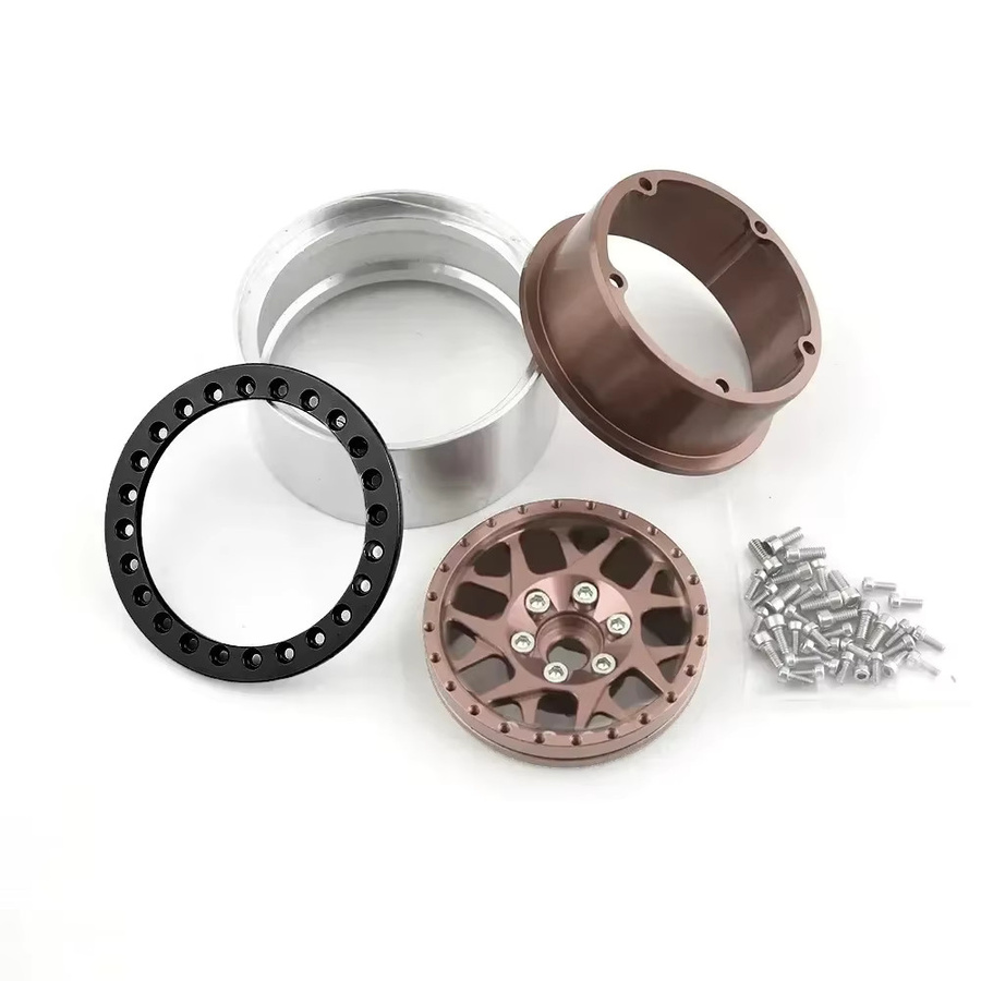 TIMEA Beadlock Felgen, 4-teiliges Set, 1:10, Metall, Rosa / Pink - Bild 3