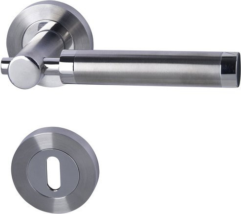 ALPERTEC Rosettengarnitur Solid 3 aus Edelstahl in Silber - Bild 1
