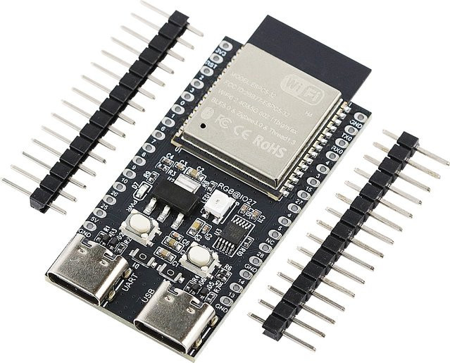 ESP32C5 Entwicklungsboard ESP32-C5-DevKitC-1 mit Dual-Frequenz 2,4G und 5GHz WiFi6, 4MB Flash, USB-C Anschluss, 32-Pin, Schwarz - Bild 1
