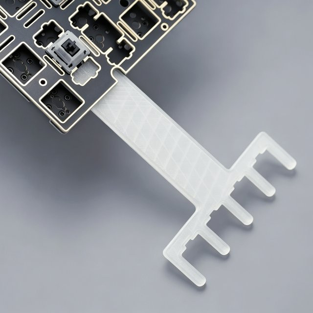 Keebox Mechanische Tastaturplatte mit Trenngabel und PCB-Trenner in Orange für dein Tastatur-DIY-Kit - Bild 1
