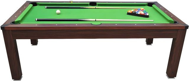 Vente-unique Billardtisch Imperiale in Dunkelgrün mit Naturfarben, B: 207,2 cm - Bild 1
