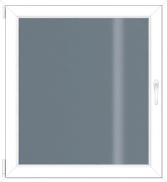 RORO Kunststoff-Fenster KOMFORT B70 in Weiss mit Klarglas, Breite: 75 cm, Höhe: 100 cm - Bild 1