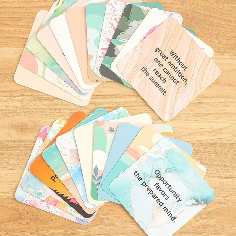 Dekorative Grußkarten und Postkarten Set für Party-Dekoration und DIY-Scrapbooking in Grün und Mehrfarbig, 50 Stück - Bild 1