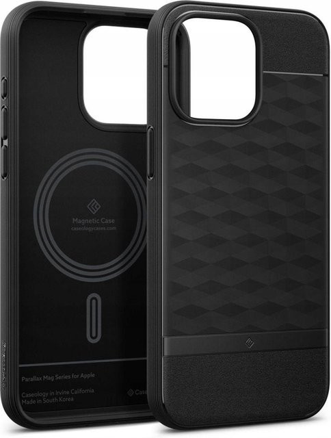 Caseology Parallax Mag MagSafe Schutzhülle für iPhone 15 Pro Max in Mattschwarz - Bild 1