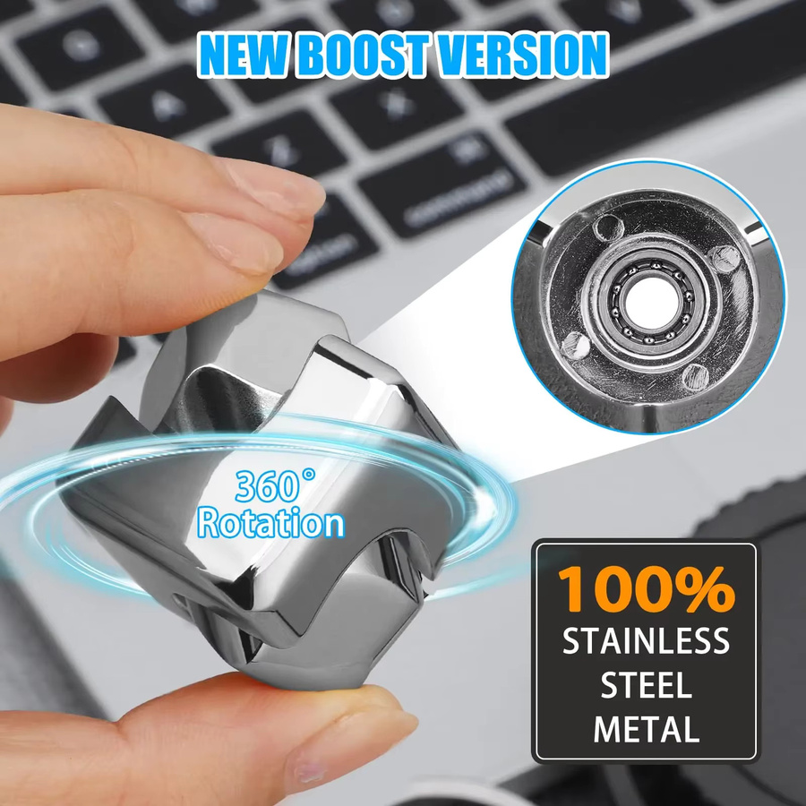 YuHaoHui Metall Cube Rotierender Fingertip Gyroskop Anti Stress Spielzeug - Bild 2
