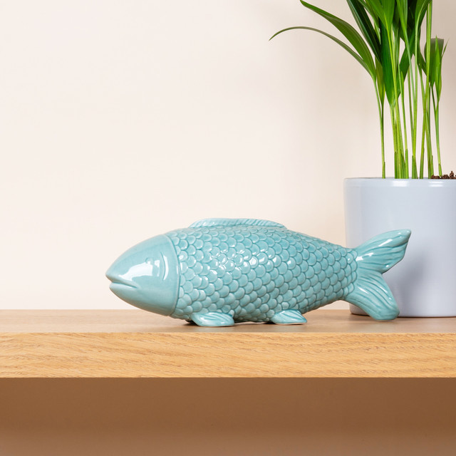 BLUME2000 Steinzeug Fisch in Türkis - Bild 1