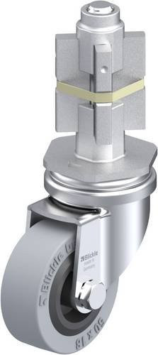 Blickle LRA-VPA 50G-E05 Lenkrolle aus Stahl und Kunststoff, Rad-Durchmesser: 50 mm, Tragfähigkeit: 40 kg, Farbe: Grau/Schwarz, verzinkt - Bild 1