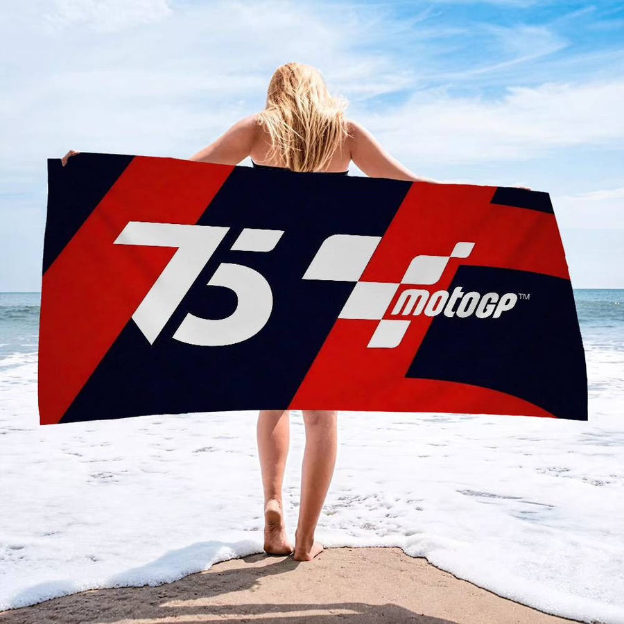 Ka Chen Muda Moto GP Motorradrennen Strandtuch für Mädchen, buntes Mikrofaser Badetuch, schnelltrocknend und sandfrei, B: 137 cm, H: 178 cm - Bild 3
