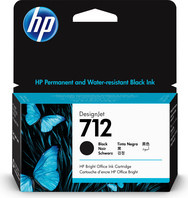 HP 712 Original Tintenpatrone Schwarz 38 ml für DesignJet T210, T230, T650 - Bild 1