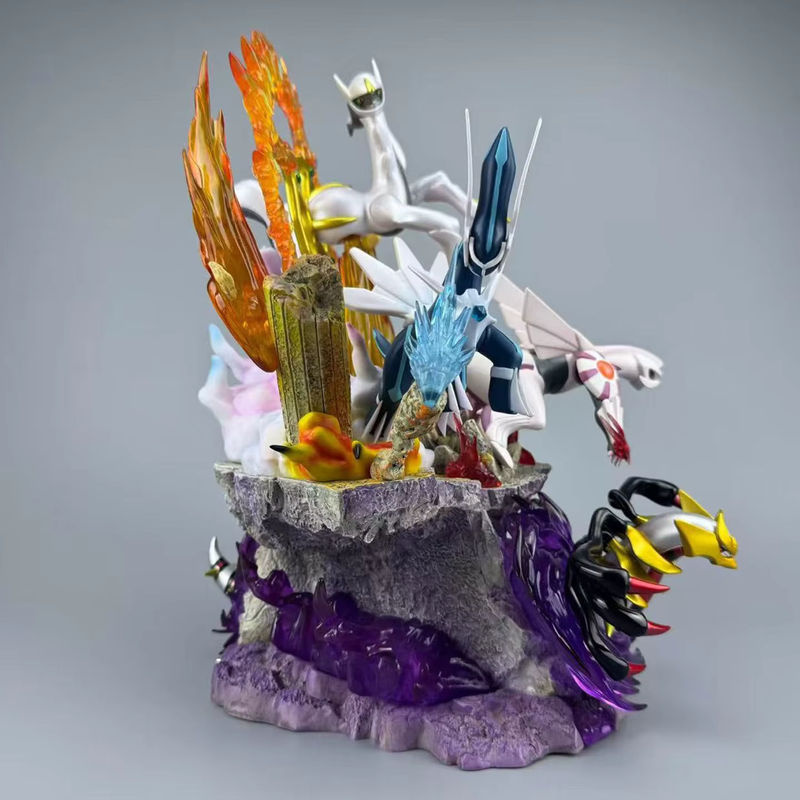 Pokemon Four Legendary Beasts Set Figur mit Licht, mehrfarbiges Anime Deko-Ornament aus Kunstharz, Höhe: 37 cm - Bild 5