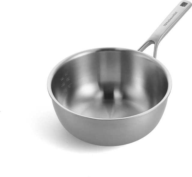 KitchenAid Chef's Kasserolle aus Edelstahl in Silber, Volumen: 3,7 l, Durchmesser: 24 cm - Bild 1