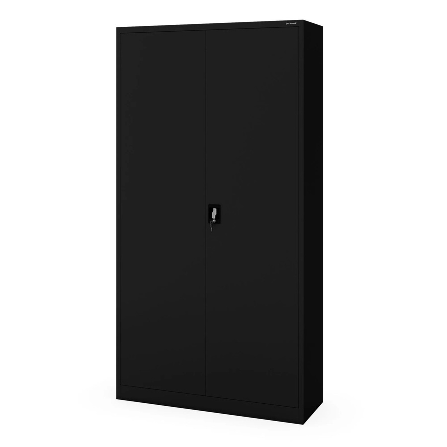 Jan Nowak Metall-Büroschrank JAN II in Schwarz mit verstellbaren Regalböden und Schloss, H x B x T: 220 x 115 x 40 cm - Bild 2