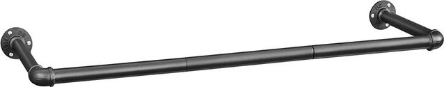SONGMICS Kleiderstange zur Wandmontage in Schwarz Matt mit Industrie-Design, B/T/H: 92 x 30 x 7,5 cm - Bild 1