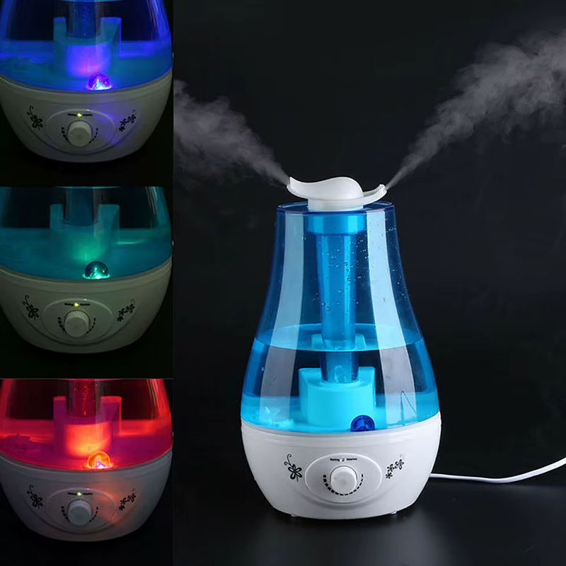 THANKSHARE Ultraschall-Luftbefeuchter mit Doppel-Sprühfunktion und 7-Farben LED, Aroma Diffusor für ätherische Öle, 3000 ml, Schwarz/Blau - Bild 5