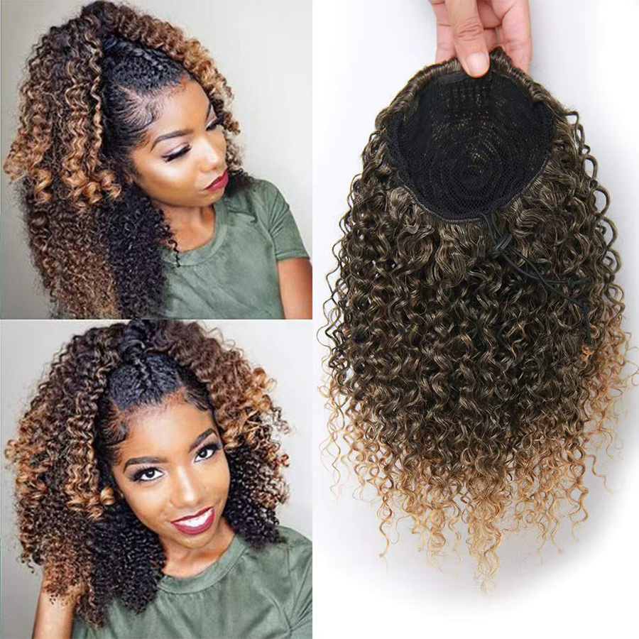 G&T Wig Pferdeschwanz Haarteil Afro Kinky Curly, Damen - Bild 4