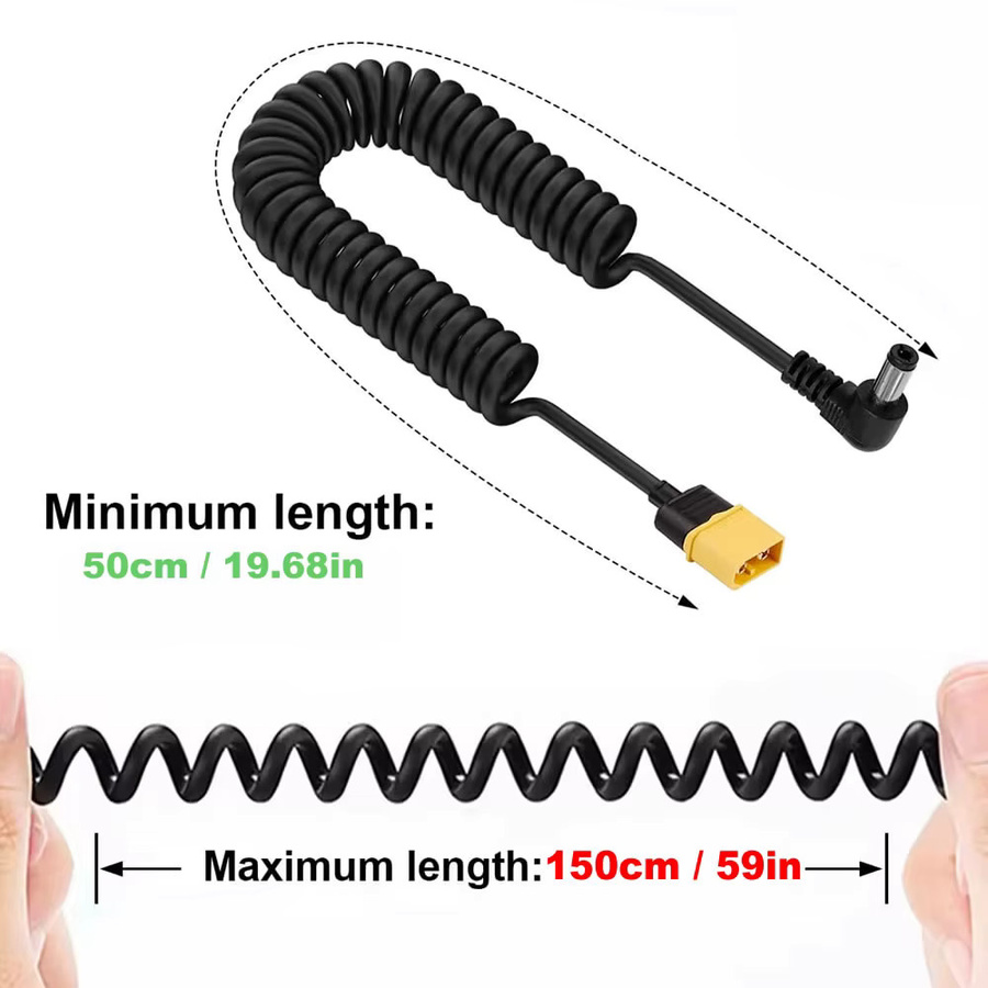 PINE64 XT60 auf DC5525 Adapterkabel Schwarz für TS101 Lötkolben - Bild 3